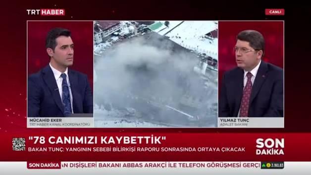 Tunç: “Bolu’daki yangınla ilgili 12 gözaltı var” Tunç: “Bolu’daki yangınla ilgili 12 gözaltı var”