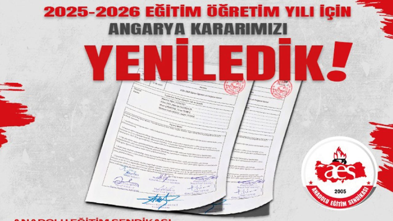 2025-2026 Eğitim Öğretim Yılı İçin Angarya Kararımızı Yeniledik 2025-2026 Eğitim Öğretim Yılı İçin Angarya Kararımızı Yeniledik