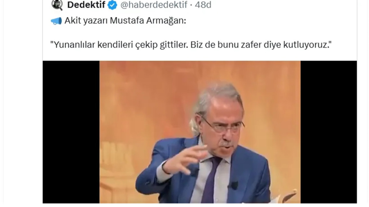 Yunan kendi çekip gitti zafer yok diyen sözde tarihçi Akit yazarı Mustafa Armağan’a tokat gibi tepki