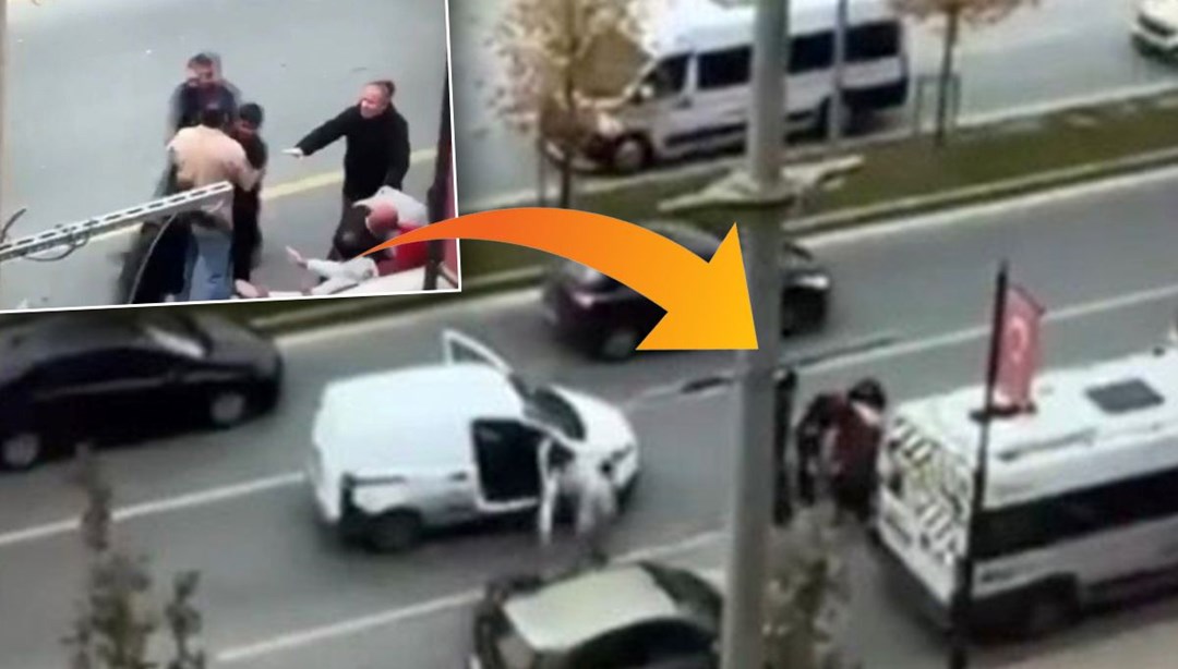 Trafikte sinyal kavgası: Çocuğunun yanında tekme yumruk saldırdı