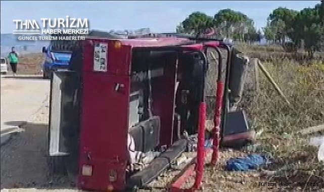 Turist dolu safari aracı devrildi! Çok sayıda yaralı var